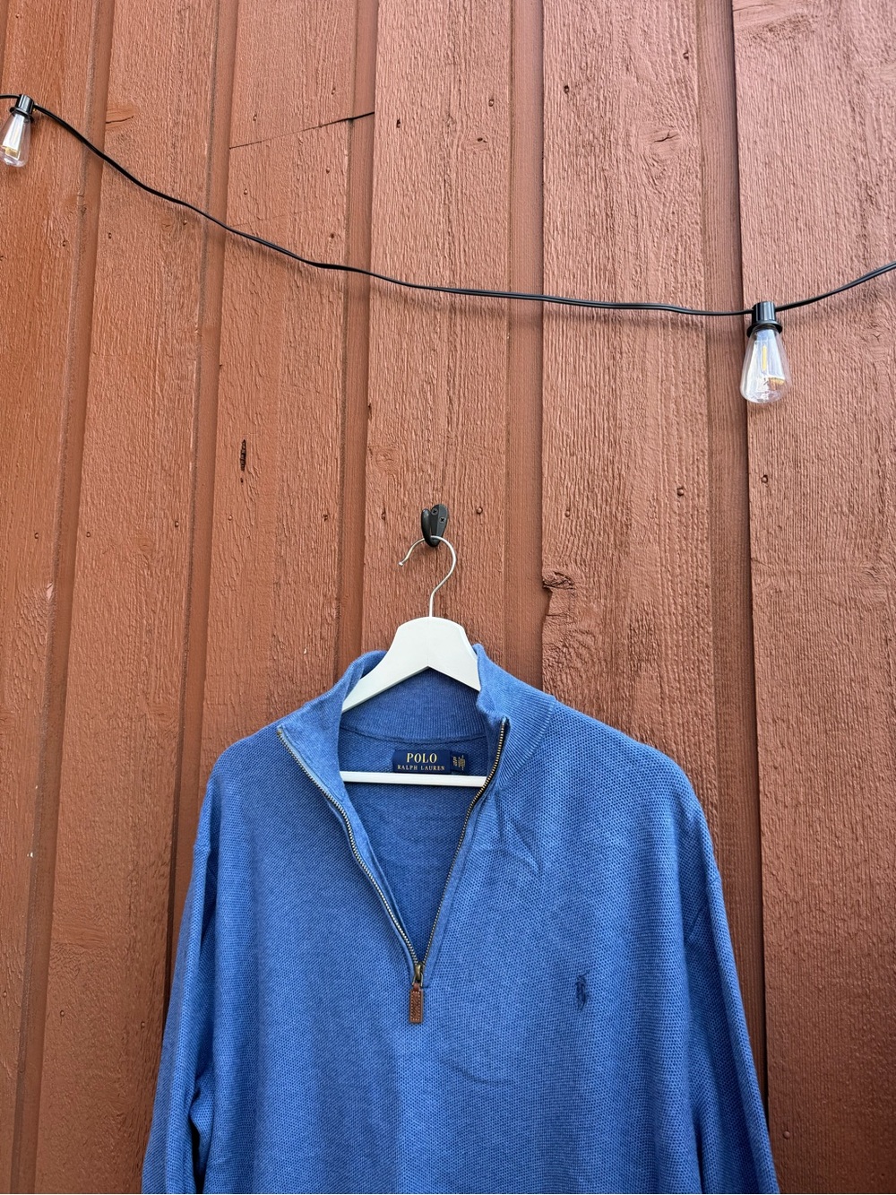 Polo by Ralph Lauren Men's Blue Quarter-Zip Sweater